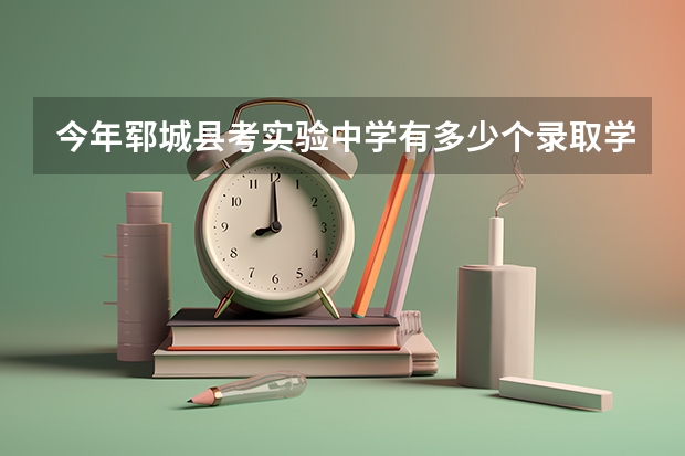 今年郓城县考实验中学有多少个录取学生