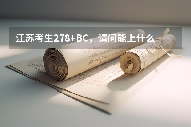 江苏考生278+BC，请问能上什么语言类或经济类的三本或专科？