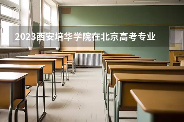 2023西安培华学院在北京高考专业招生计划人数