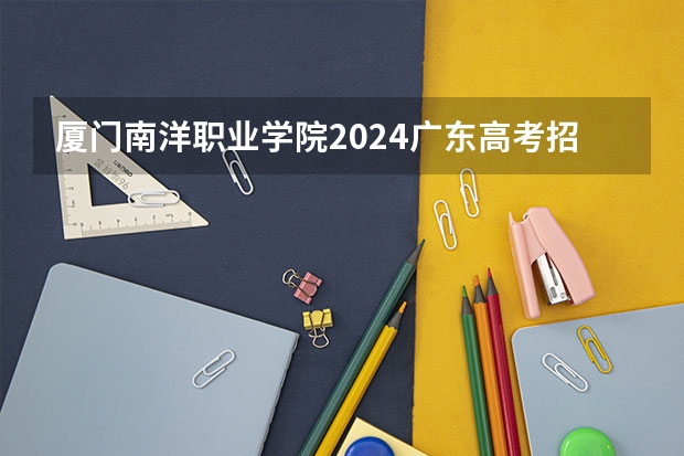 厦门南洋职业学院2024广东高考招生计划详解