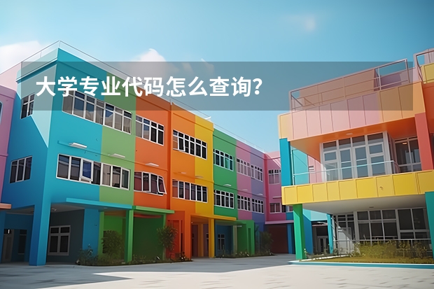 大学专业代码怎么查询？