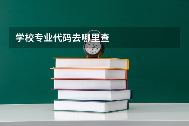 学校专业代码去哪里查