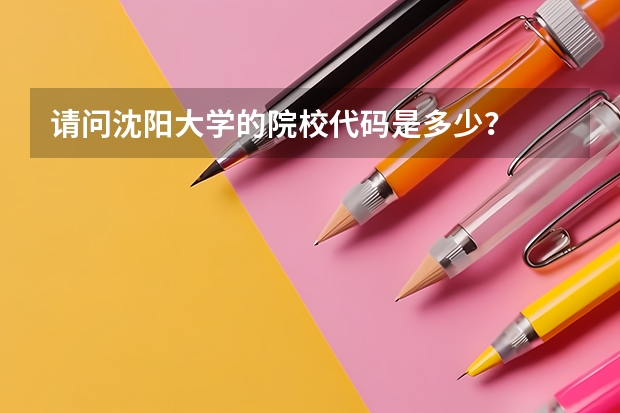 请问沈阳大学的院校代码是多少？