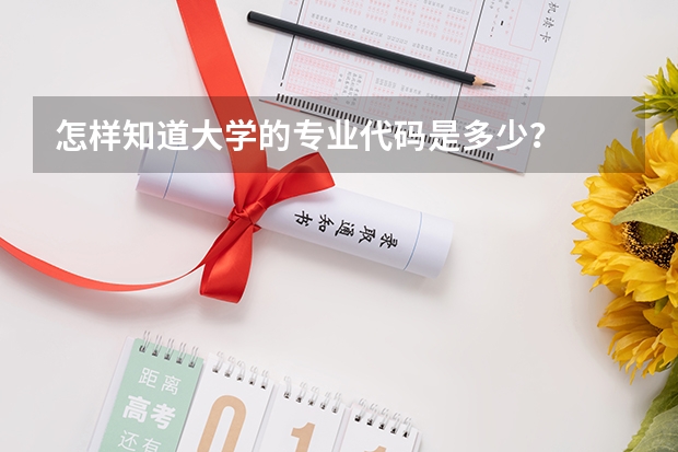 怎样知道大学的专业代码是多少？