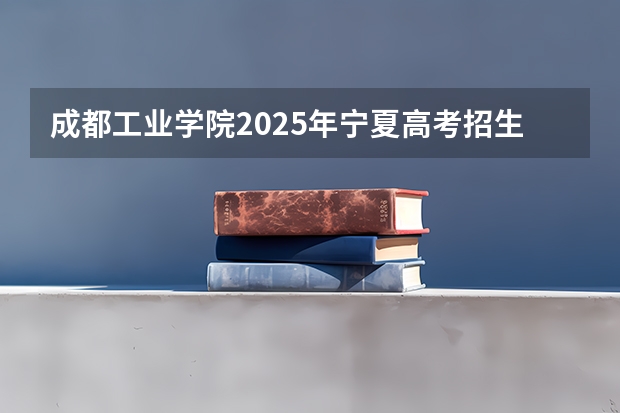 成都工业学院2025年宁夏高考招生计划预测