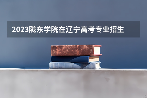 2023陇东学院在辽宁高考专业招生计划人数