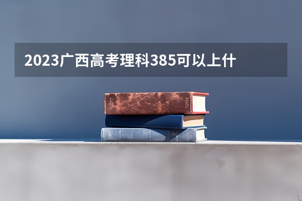 2023广西高考理科385可以上什么大学