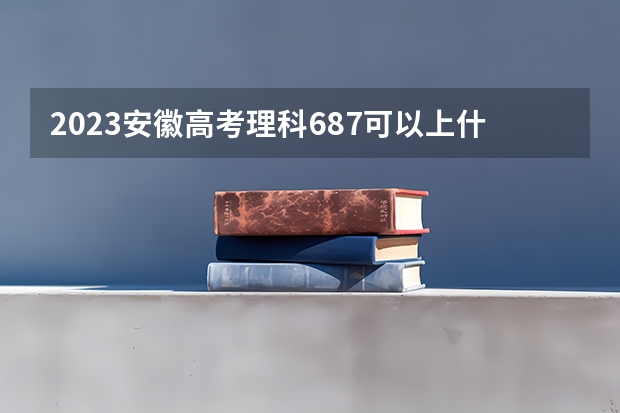 2023安徽高考理科687可以上什么大学