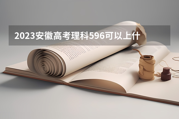 2023安徽高考理科596可以上什么大学