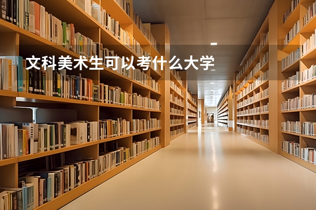 文科美术生可以考什么大学