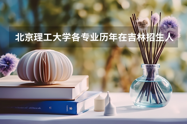 北京理工大学各专业历年在吉林招生人数