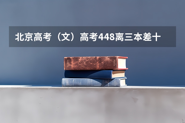 北京高考（文）高考448离三本差十分，能补录上吗？最好是北京城市学院