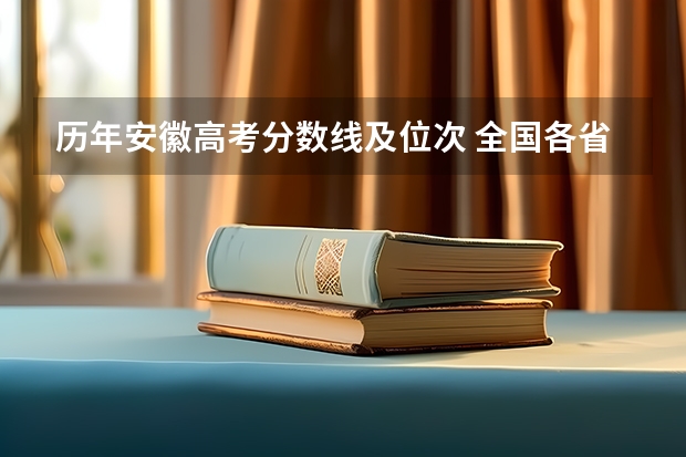 历年安徽高考分数线及位次 全国各省高考录取分数线排名