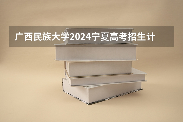 广西民族大学2024宁夏高考招生计划详解