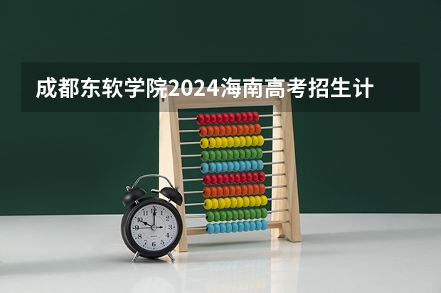 成都东软学院2024海南高考招生计划详解