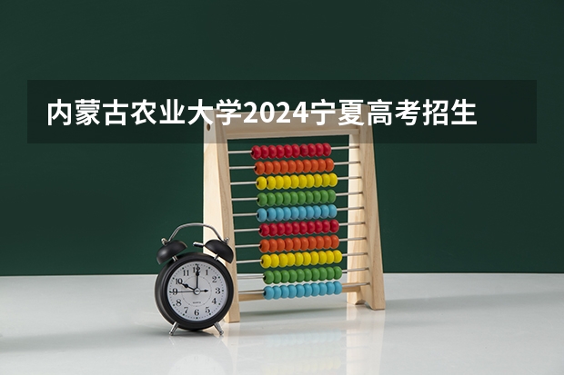 内蒙古农业大学2024宁夏高考招生计划详解